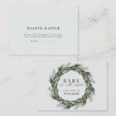 Carte De Correspondance baby shower de couche d'aquarelle (Devant / Derrière)