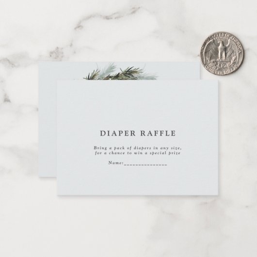 Carte De Correspondance baby shower de couche d'aquarelle (Devant/Arrière en situation)