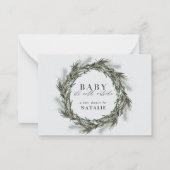 Carte De Correspondance baby shower de couche d'aquarelle (Dos)