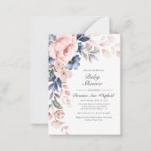 Carte De Correspondance Baby shower Floral moderne (Devant)
