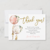 Carte De Correspondance Baby shower Girl merci (Devant)