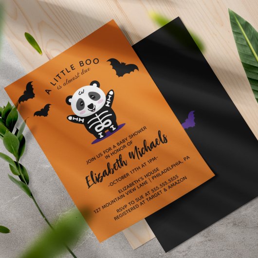 Carte De Correspondance BABY SHOWER | Halloween Cute