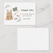 Carte De Correspondance Baby shower Merci pour bébé mignon (Devant / Derrière)