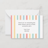 Carte De Correspondance Baby shower merci pour le cadeau (Dos)