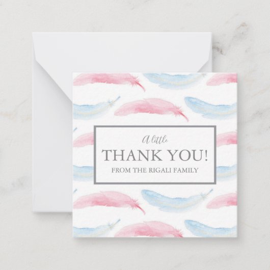 Carte De Correspondance Baby shower Mini Merci (Devant)