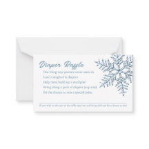 Baby shower Petit Snowflake Déchet Raffle