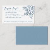 Carte De Correspondance Baby shower Petit Snowflake Déchet Raffle (Devant / Derrière)