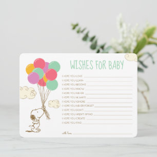 Carte De Correspondance Baby shower Snoopy et Ballons Wives for Baby