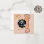 Carte De Correspondance Baby Ultrasound Keepsaké (Devant/Arrière en situation)