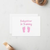 Carte De Correspondance Babysitter En Formation (Devant/Arrière en situation)