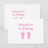 Carte De Correspondance Babysitter En Formation (Devant / Derrière)