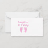 Carte De Correspondance Babysitter En Formation (Dos)