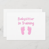 Carte De Correspondance Babysitter En Formation (Devant / Derrière)