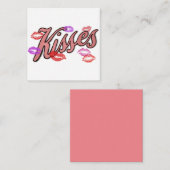 CARTE DE CORRESPONDANCE BAISERS SUR LES LÈVRES  (Devant / Derrière)