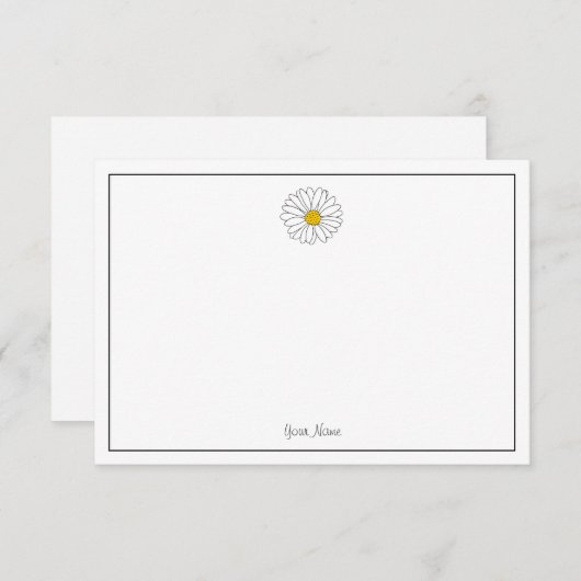 Carte De Correspondance Baisson jaune et blanc (Devant / Derrière)