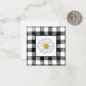 Carte De Correspondance Baisson jaune et blanc avec aquarelle (Devant/Arrière en situation)