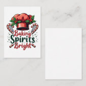 Carte De Correspondance Baking Spirits Bright Funky Baking Chef Baker (Devant / Derrière)