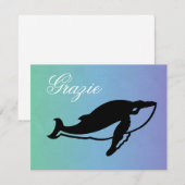 Carte De Correspondance Baleine sur le Merci italien (Devant / Derrière)