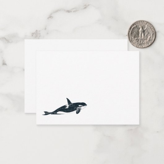 Carte De Correspondance Baleine tueuse (Devant/Arrière en situation)