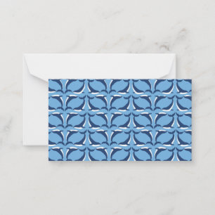 Carte De Correspondance Baleines Bleues Yin Yang Mer Animal Océan Marin