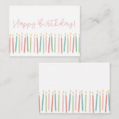 Carte De Correspondance Balise Filles Anniversaire (Devant / Derrière)