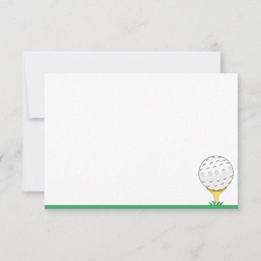 Carte De Correspondance Balle de Golf Simple Vierge (Devant)