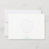 Carte De Correspondance Balle de Golf Simple Vierge (Dos)