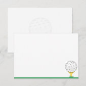 Carte De Correspondance Balle de Golf Simple Vierge (Devant / Derrière)