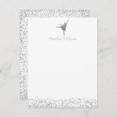 Carte De Correspondance Ballerine (Devant / Derrière)