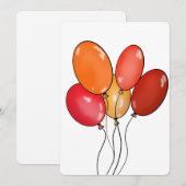 Carte De Correspondance Ballons - ambiance joyeuse (Devant / Derrière)