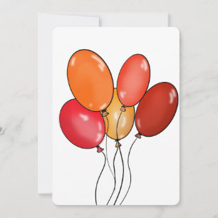 Carte De Correspondance Ballons - ambiance joyeuse