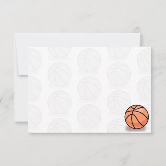 Carte De Correspondance Ballons de Basket-ball Vides (Devant)