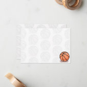 Carte De Correspondance Ballons de Basket-ball Vides (Devant/Arrière en situation)