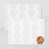 Carte De Correspondance Ballons de Basket-ball Vides (Devant / Derrière)