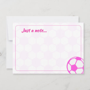 Carte De Correspondance Ballons de foot rose et blanc Note vierge