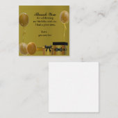 Carte De Correspondance Ballons Or Et Merci Cadeau (Devant / Derrière)