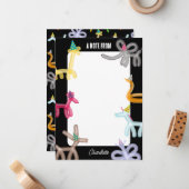 Carte De Correspondance Balloon Animals Kids Party Theme (Devant/Arrière en situation)