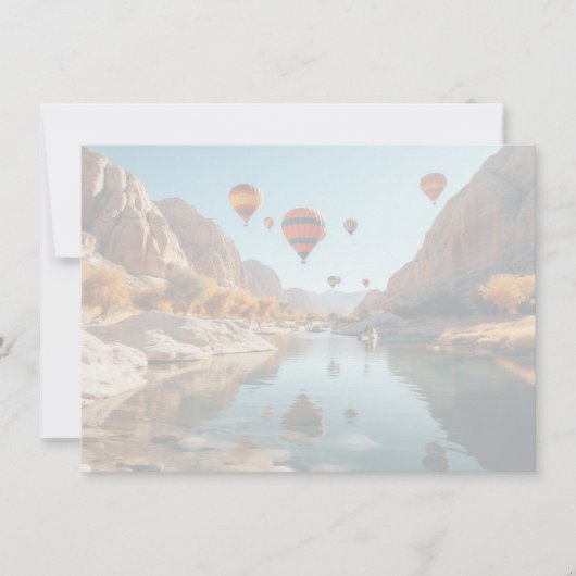 Carte De Correspondance Balloon Canyon Scene Flat Note Card (Devant)