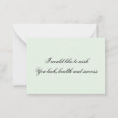 Carte De Correspondance Bambou Chinois En Style Peinture (Dos)