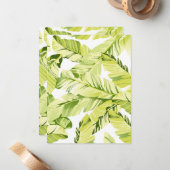 Carte De Correspondance Banane Feuille 4 (Devant/Arrière en situation)