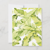 Carte De Correspondance Banane Feuille 4 (Dos)