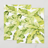 Carte De Correspondance Banane Feuille 4 (Devant / Derrière)