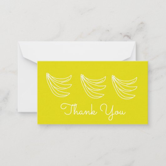 Carte De Correspondance Banane heureuse jaune funky (Devant)