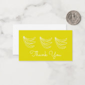 Carte De Correspondance Banane heureuse jaune funky (Devant/Arrière en situation)