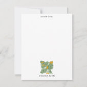 Carte De Correspondance Banane tropicale moderne vert Nom personnalisé (Devant)