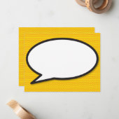 Carte De Correspondance Bande dessinée amusante discours bulle (Devant/Arrière en situation)