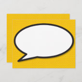 Carte De Correspondance Bande dessinée amusante discours bulle (Devant / Derrière)