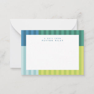 Carte De Correspondance Bandes colorées amusantes et mignonnes pour enfant