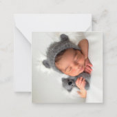 Carte De Correspondance Baptême rose Aquarelle Florale fille Merci (Dos)