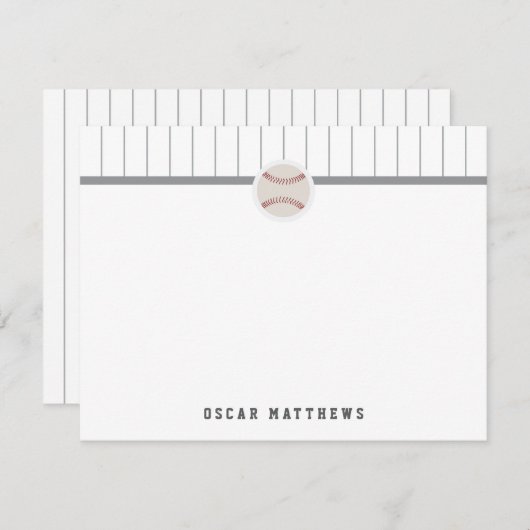 Carte De Correspondance Baseball (Devant / Derrière)